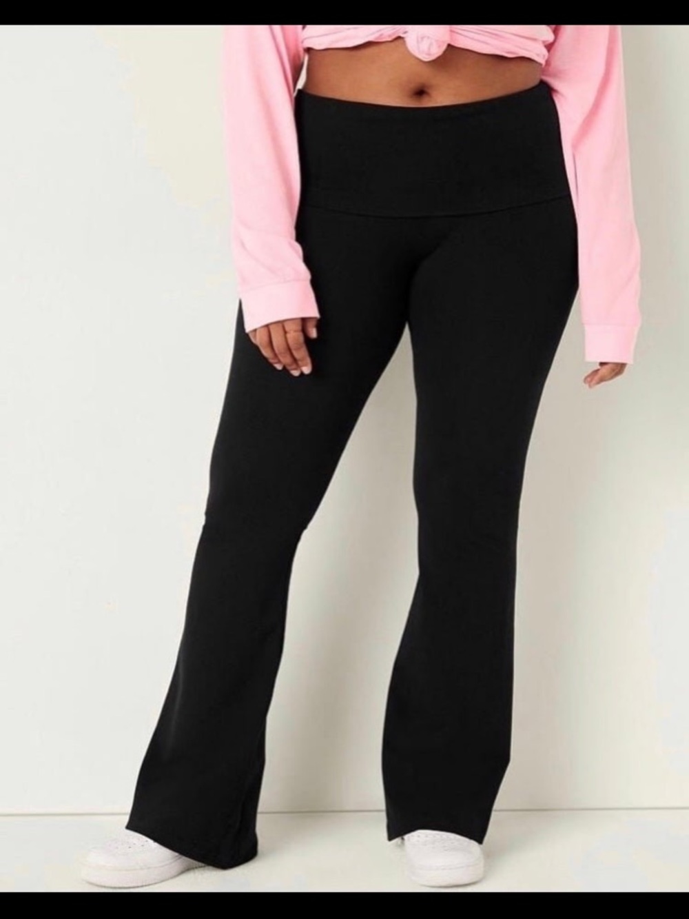 PINK Victoria's Secret Black Leggings with Rhinestone Script - Picture 2 of 4